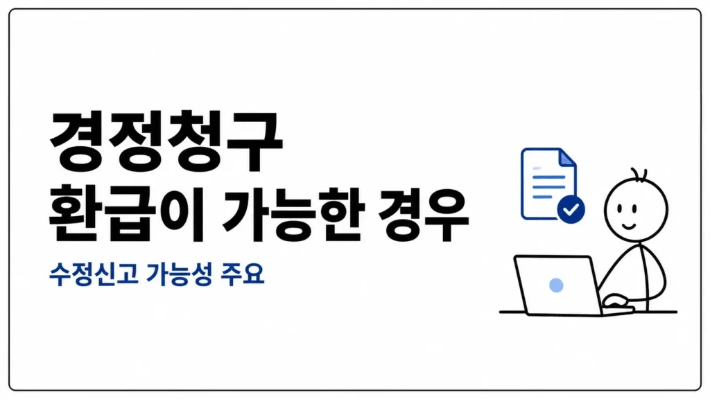 경정청구 환급이 가능한 경우