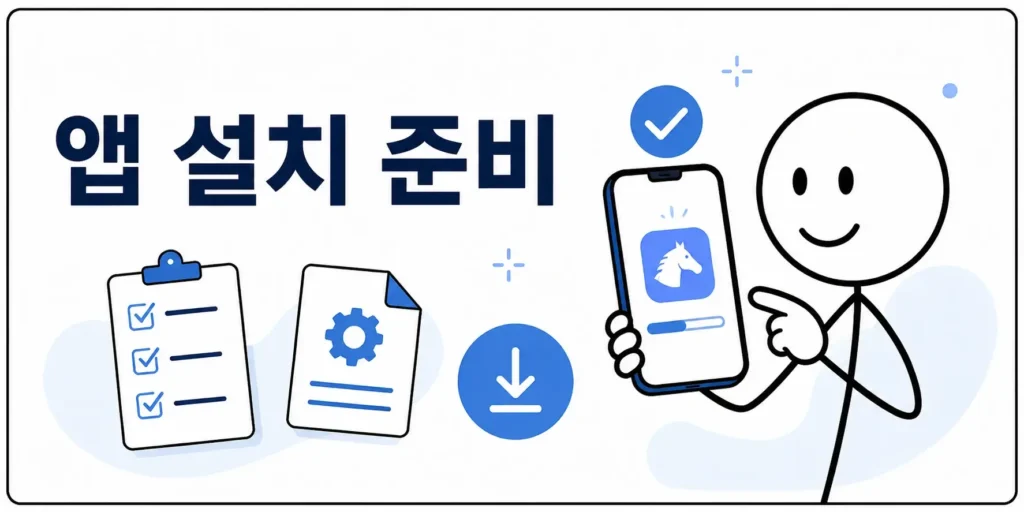 경마공원 앱 설치 준비