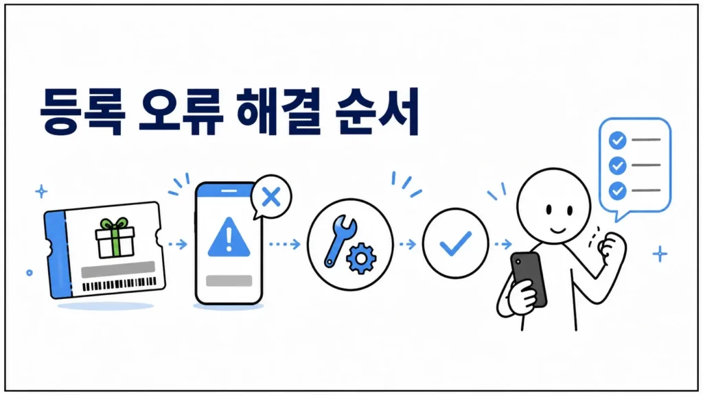 등록 오류 해결 순서