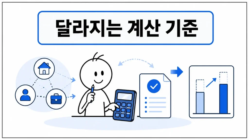 예상수령액이 달라지는 계산 기준