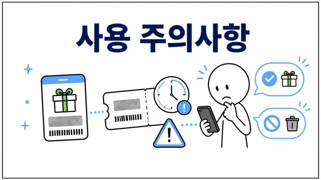 기프티콘 사용 주의사항