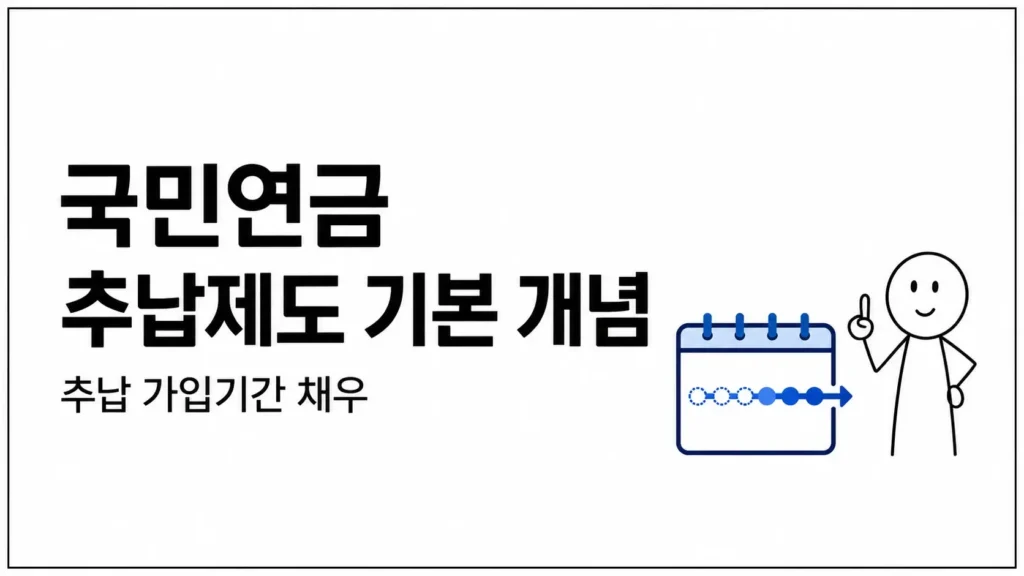국민연금 추납제도 기본 개념