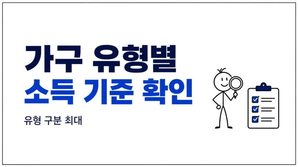 가구 유형별 소득 기준 확인