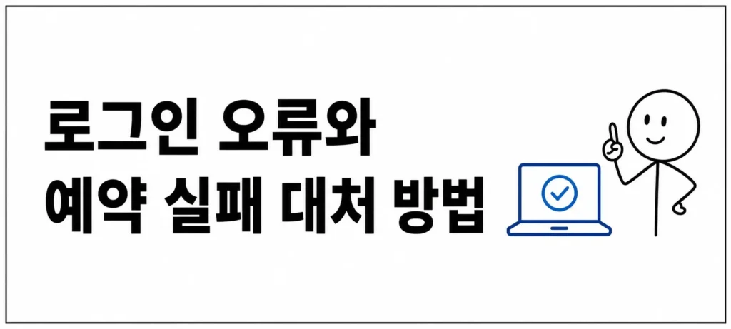 로그인 오류와 예약 실패 대처 방법