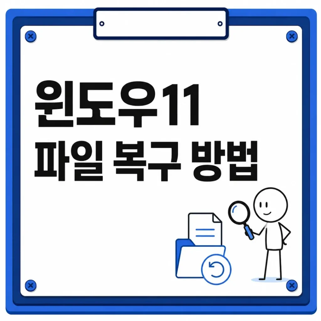 윈도우11 파일 복구 방법