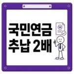 국민연금 추납 2배, 120개월이 갈리는 이유