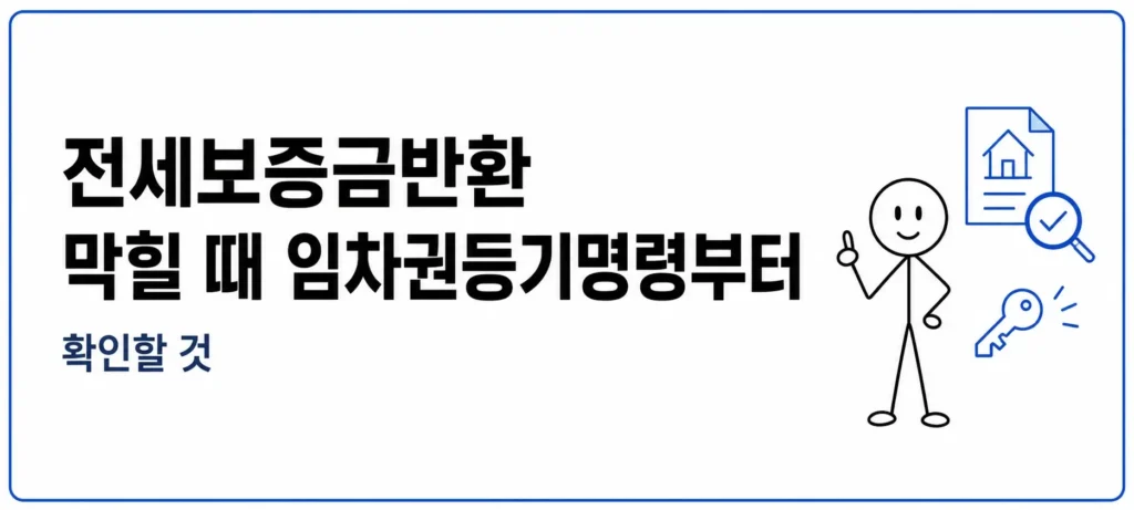 전세보증금반환 막힐 때