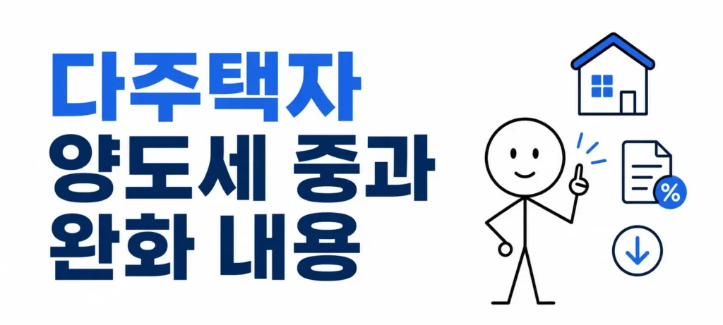 다주택자 양도세 중과 완화 내용