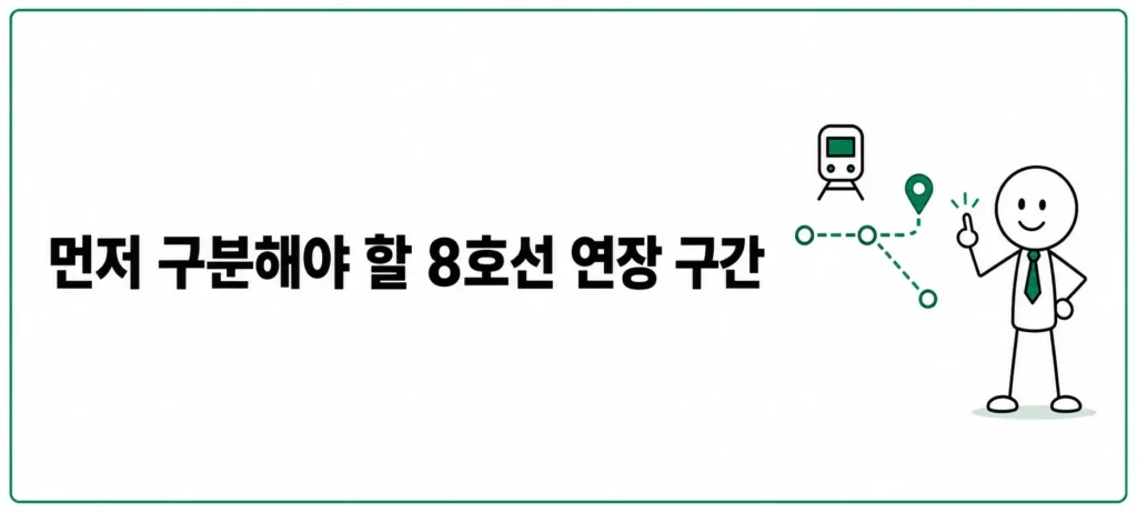 먼저 구분해야 할 8호선 연장 구간