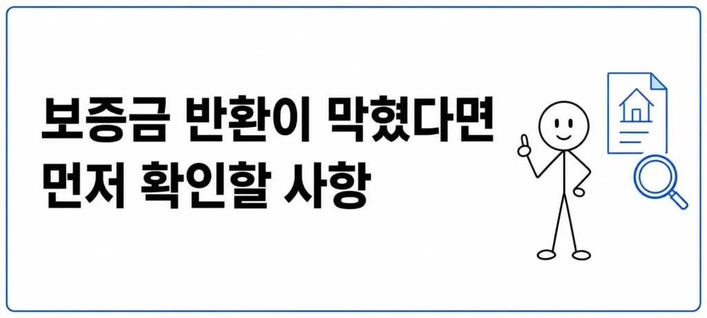 보증금 반환이 막혔다면 먼저 확인할 사항