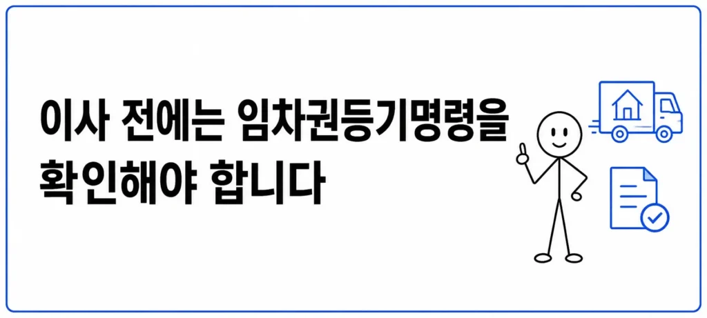 이사 전에는 임차권등기명령을 확인