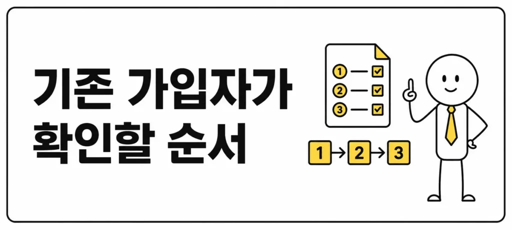기존 가입자가 확인할 순서