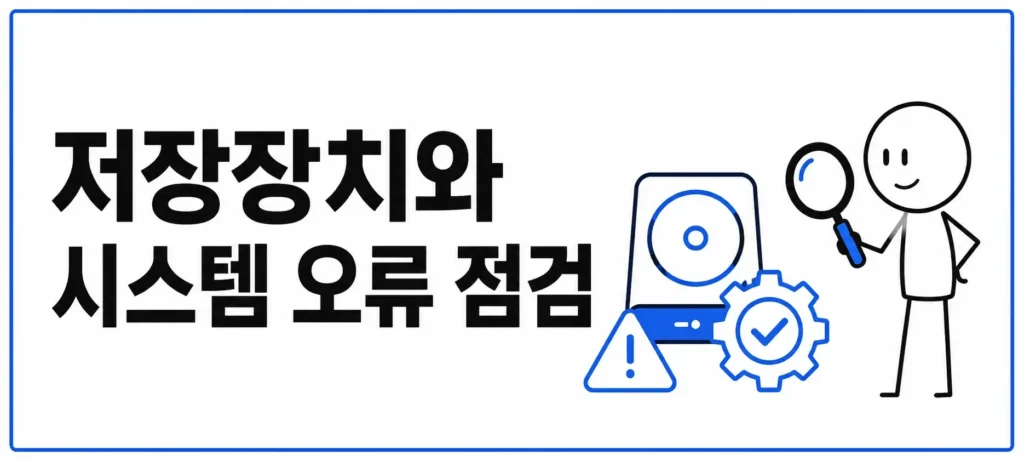 저장장치와 시스템 오류 점검