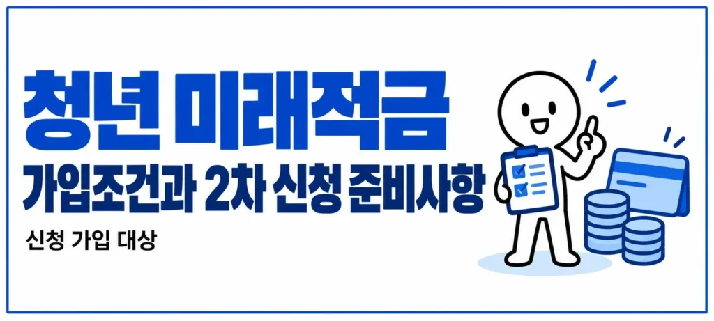 청년 미래적금 가입조건과 2차 신청 준비사항