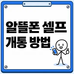 알뜰폰 셀프 개통 방법