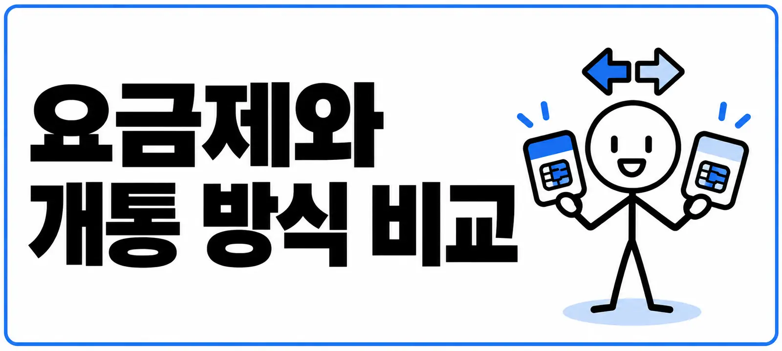 요금제와 개통 방식 비교