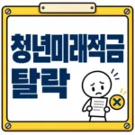 청년미래적금 탈락 이유와 소득 기준, 이의신청 방법까지