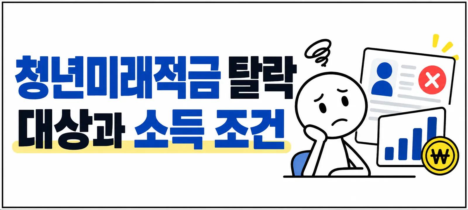 청년미래적금 탈락 대상과 소득 조건
